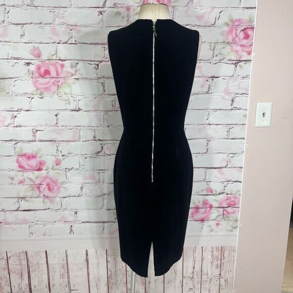 Kimberly Ovitz black panel front wool sleeveless sheath dress - Picture 5 of 12